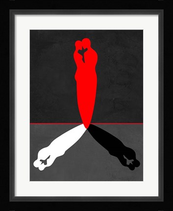 Framed Red Kiss Shadow Print