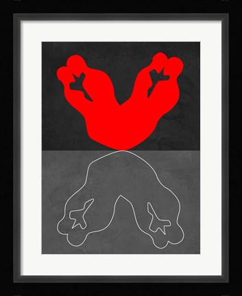 Framed Red Kiss 2 Print