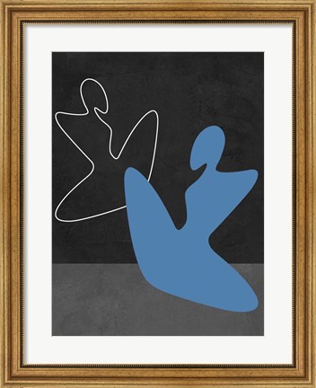 Framed Blue Girl Print