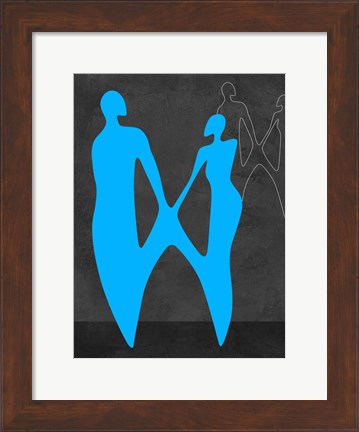 Framed Blue Couple Print