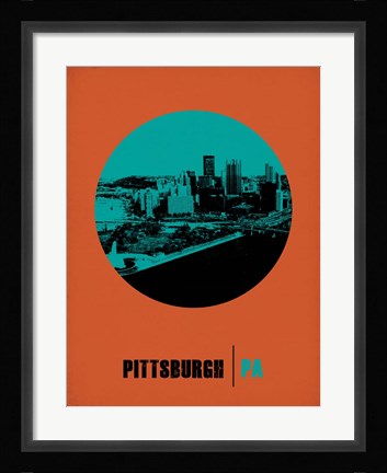 Framed Pittsburgh Circle 1 Print