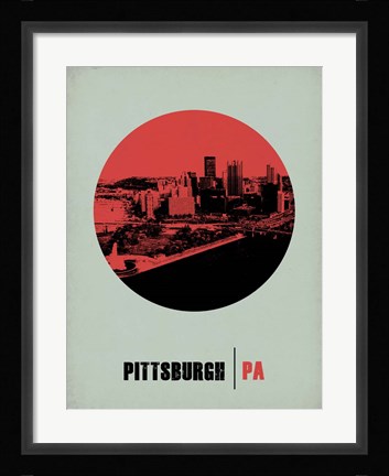 Framed Pittsburgh Circle 2 Print