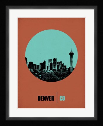 Framed Denver Circle 1 Print