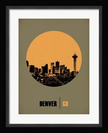 Framed Denver Circle 2 Print