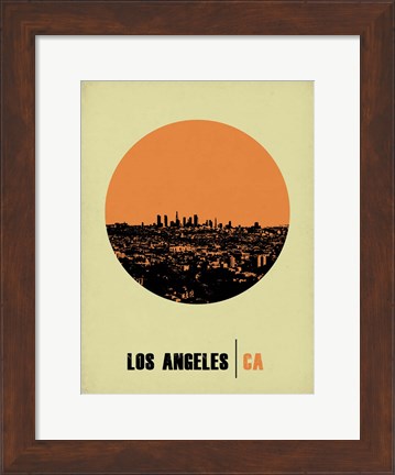 Framed Los Angeles Circle 2 Print