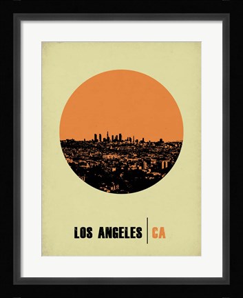 Framed Los Angeles Circle 2 Print