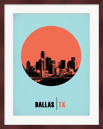 Framed Dallas Circle 1 Print