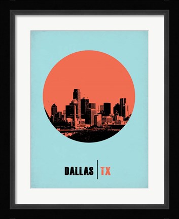 Framed Dallas Circle 1 Print