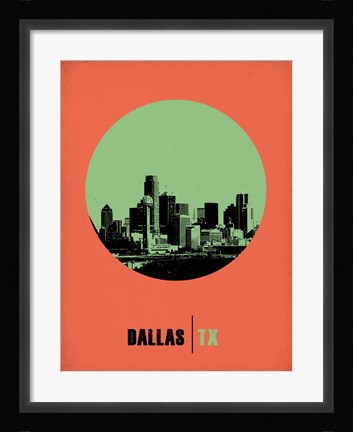 Framed Dallas Circle 2 Print