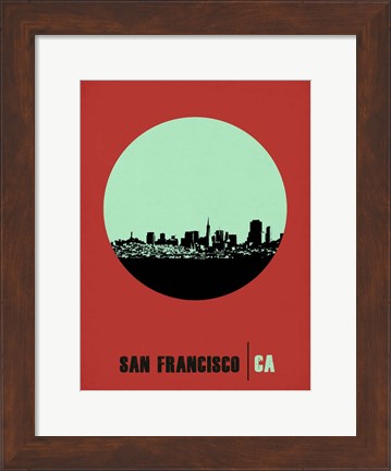 Framed San Francisco Circle 1 Print