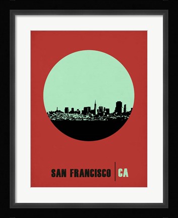 Framed San Francisco Circle 1 Print