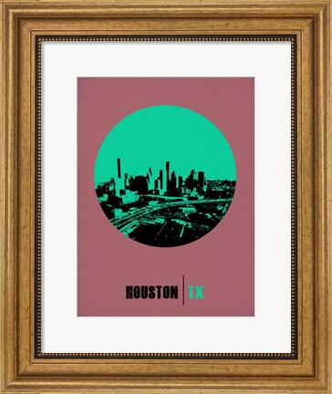 Framed Houston Circle 1 Print