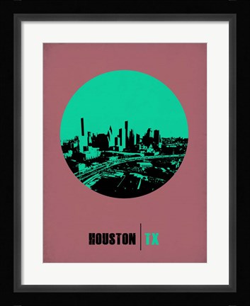 Framed Houston Circle 1 Print