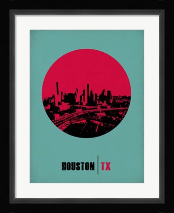 Framed Houston Circle 2 Print