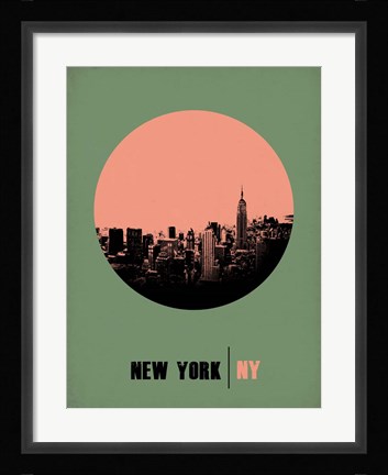 Framed New York Circle 1 Print