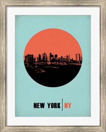 Framed New York Circle 2 Print
