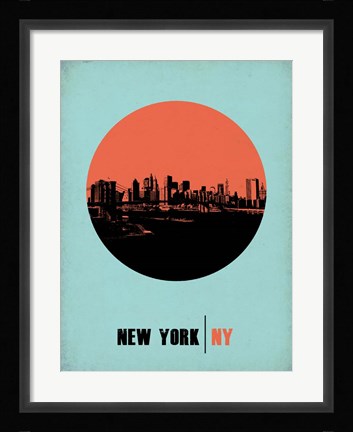 Framed New York Circle 2 Print