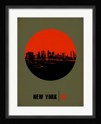 Framed New York Circle 3 Print