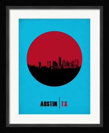 Framed Austin Circle 1 Print