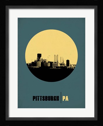 Framed Pittsburgh Circle 1 Print