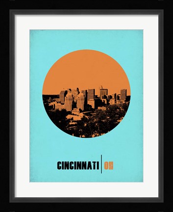 Framed Cincinnati Circle 1 Print