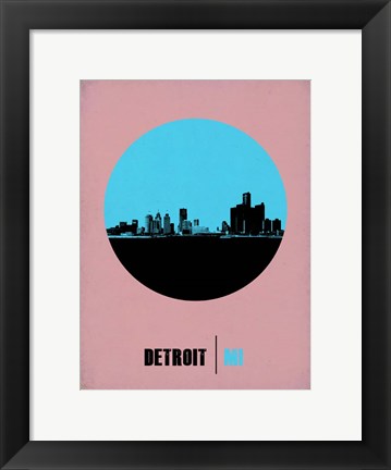 Framed Detroit Circle 1 Print