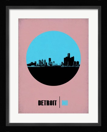 Framed Detroit Circle 1 Print