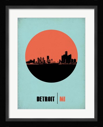 Framed Detroit Circle 2 Print