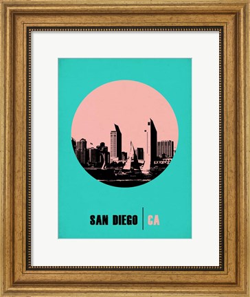 Framed San Diego Circle 1 Print