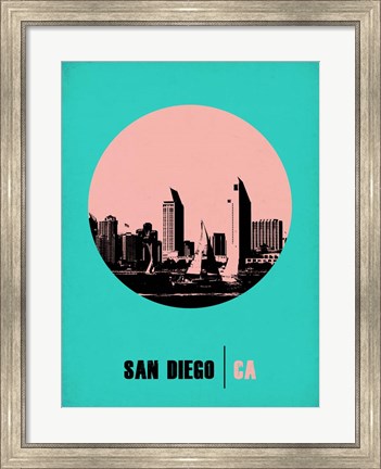 Framed San Diego Circle 1 Print