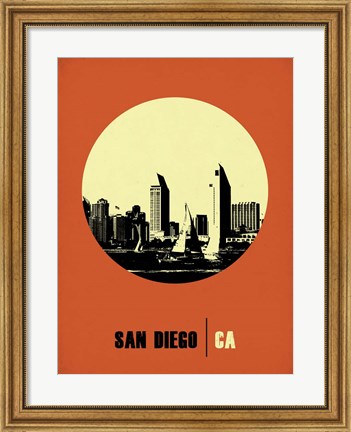 Framed San Diego Circle 2 Print