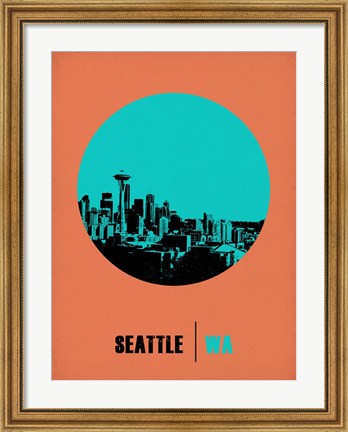 Framed Seattle Circle 1 Print