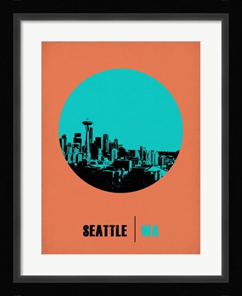 Framed Seattle Circle 1 Print