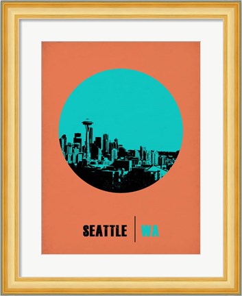 Framed Seattle Circle 1 Print
