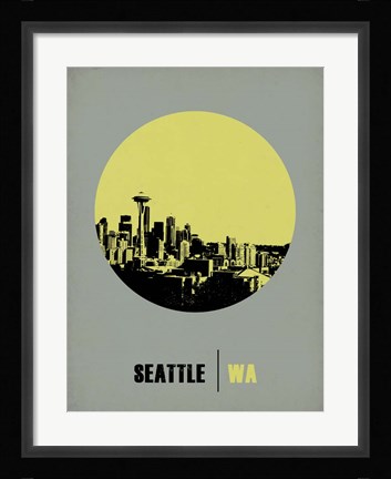 Framed Seattle Circle 2 Print