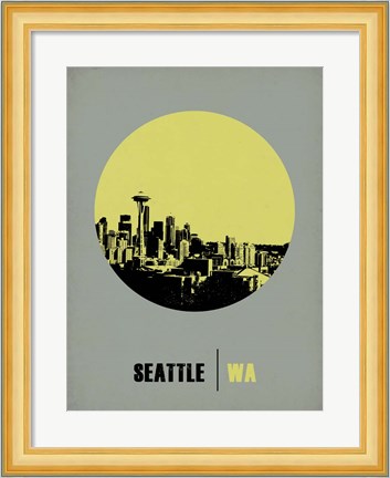 Framed Seattle Circle 2 Print