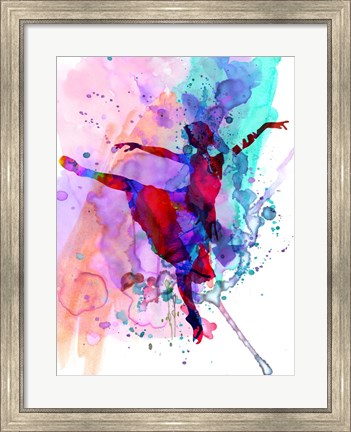 Framed Ballerina&#39;s Dance Watercolor 1 Print