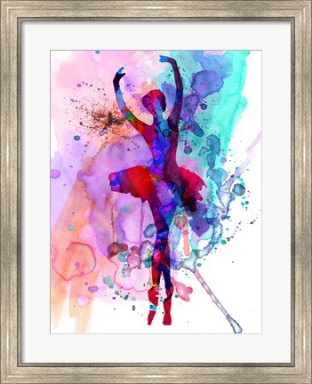 Framed Ballerina&#39;s Dance Watercolor 3 Print