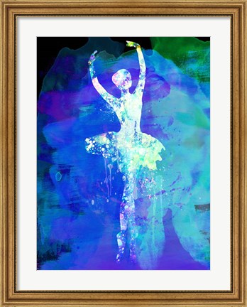 Framed Ballerina&#39;s Dance Watercolor 4 Print