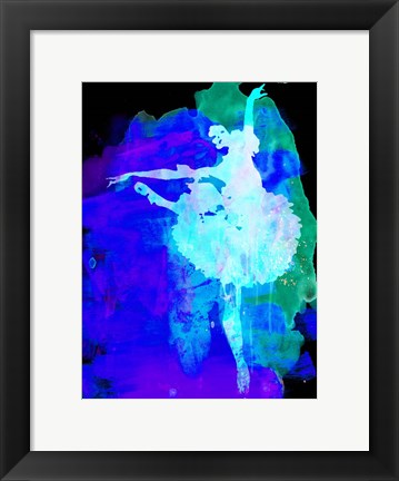 Framed Purple Ballerina Watercolor Print
