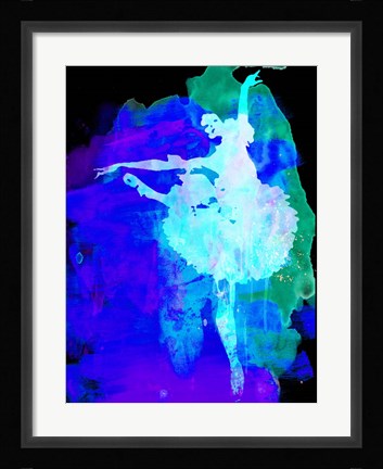 Framed Purple Ballerina Watercolor Print