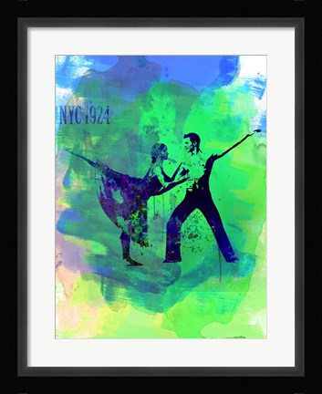 Framed Romantic Ballet Watercolor 1 Print