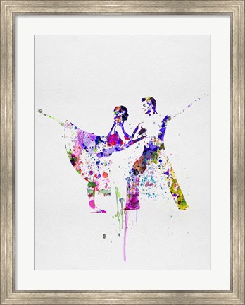 Framed Romantic Ballet Watercolor 2 Print