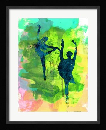 Framed Ballet Watercolor 1B Print