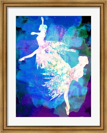 Framed Ballet Watercolor 2B Print