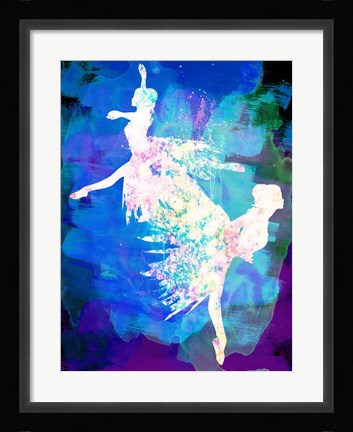 Framed Ballet Watercolor 2B Print
