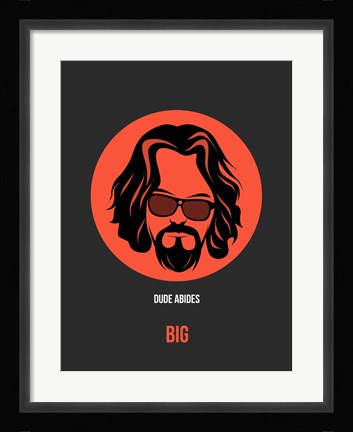 Framed Dude Abides 1 Print