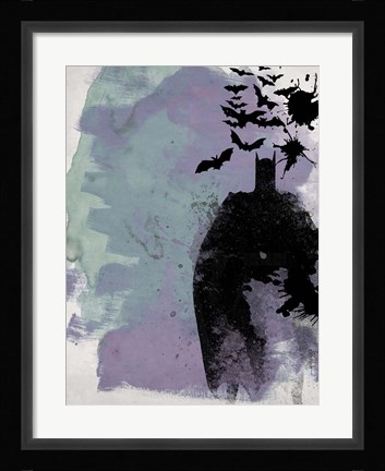 Framed Batman Watercolor Print