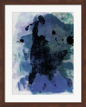 Framed Thor Watercolor Print