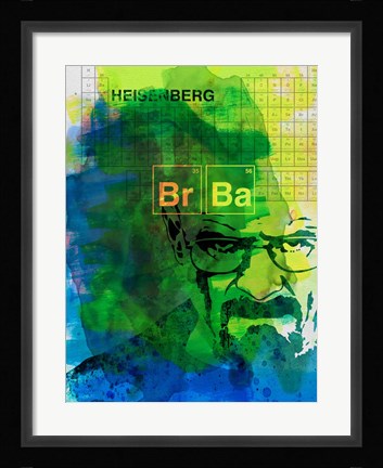 Framed Walter White Watercolor 2 Print